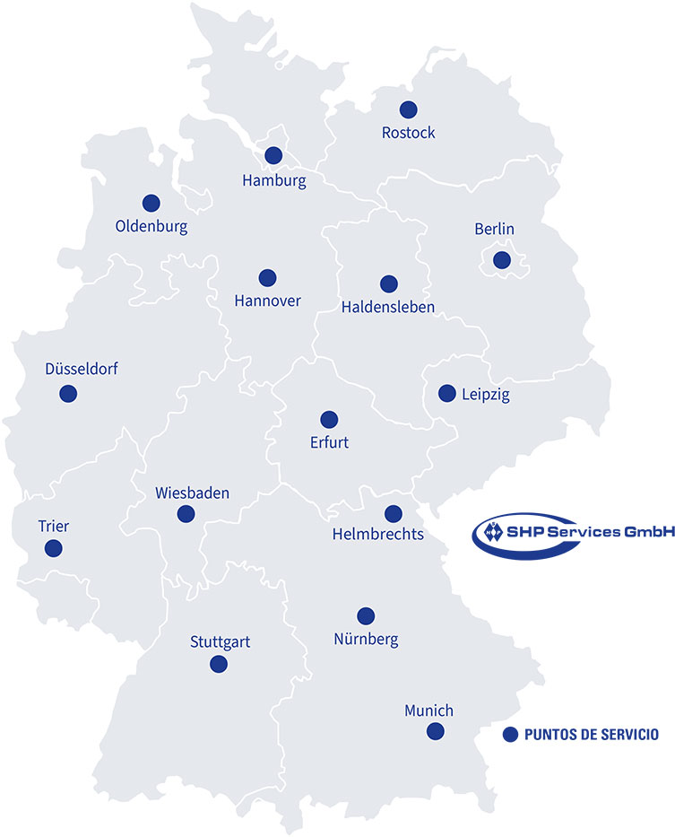Puntos de servicio de SHP-Services GmbH