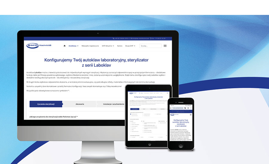 Konfigurator online do autoklawów do indywidualnego planowania