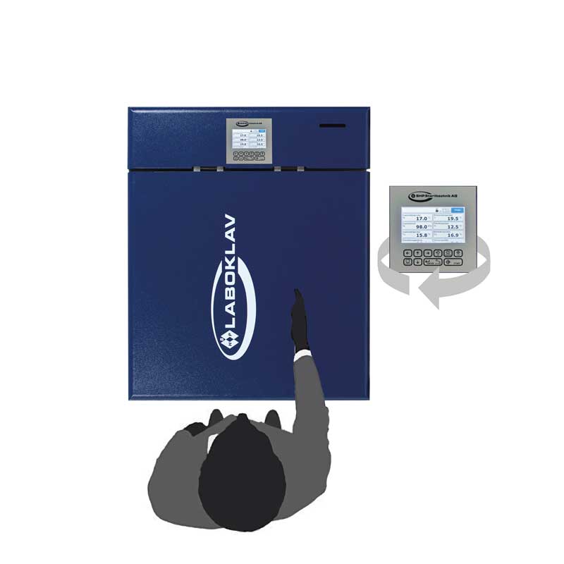 Laboklav 55-195 - Display gedreht