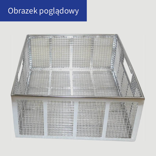 Kosze siatkowe o różnych wysokościach